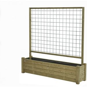 Houten Bloembak Horst 40x180cm met rek