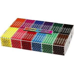 Grootverpakking met 12x24 Gekleurde Jumbo Stiften