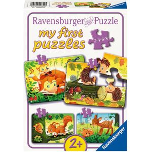 Legpuzzel Kleine Dierenfamilies, 4in1