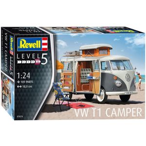 1:24 Revell 07674 VW Volkswagen T1 Camper Plastic Modelbouwpakket