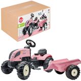 Falk Tractor Country Farmer Set Pink 2+