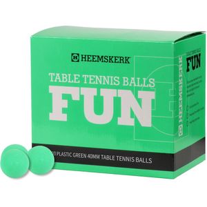 Tafeltennisballen Groen Heemskerk Fun - per 100 stuks