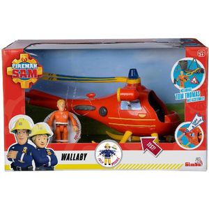 Simba - Brandweerman Sam - Helicopter Wallaby incl. Figuur
