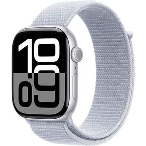 Apple Watch S10 GPs 46 Mm Aluminum Silver Kast Blue Cloud Sport Loop Band (mwwp3qf/a)