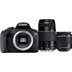 Canon Reflexcamera Eos 2000d + 18-55mm Dc 75-300 Mm (2727c051aa)