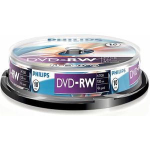 Philips 10 Pack Dvd-rw 4.7 Gb 4 X (dn4s4b10f/00)