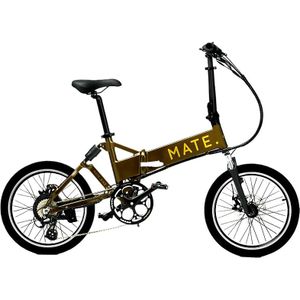 Mate.bike Vouwfiets City Olive Gold 250w Goud (mvs-a-mat-cit-oli)