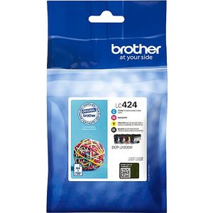 Brother Lc-424val Zwart - Cyan Magenta Geel