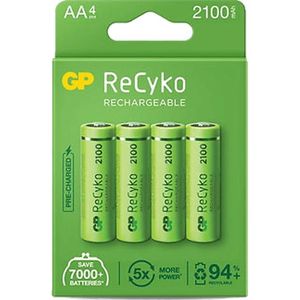 GP Batteries Oplaadbare Aa-batterijen Recyko 2100 Mah 4 Stuks (gp210aahceah-2agbw4)