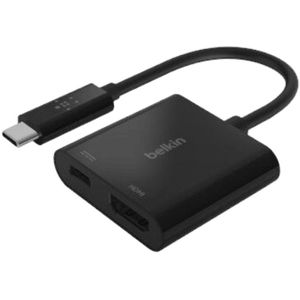 Belkin Usb-c Adapter Naar Hdmi 4k + Power (usb-c) 60w Zwart (avc002btbk)