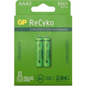 GP Batteries Oplaadbare Batterijen Recyko 2 X Aaa 650 Mah (gp65aaahce-2apcbnb4)