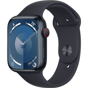Apple Watch Series 9 GPs + Cellular 45 Mm Midnight Aluminium Kast Sport Band - M/l (mrmd3qf/a)