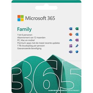 Microsoft 365 Family 12 Maanden Nl