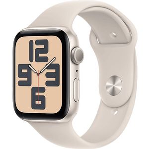 Apple Watch Se GPs 44 Mm Starlight Aluminium Kast Sport Band - S/m (mre43qf/a)