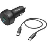 Hama Autolader Met Oplaadkabel 1 M Usb-c Pd 25 W Zwart (00201614)