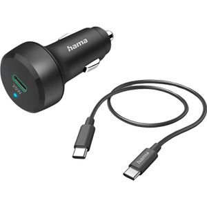 Hama Autolader Met Oplaadkabel 1 M Usb-c Pd 25 W Zwart (00201614)