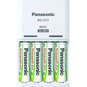 Panasonic Battery Batterijlader 1900 Mah + 4 Aa-batterijen En 2 Aaa-batterijen