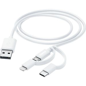 Hama Usb-kabel 3-in-1 Microusb / Lightning Usb-c 1 M Witt (201535)