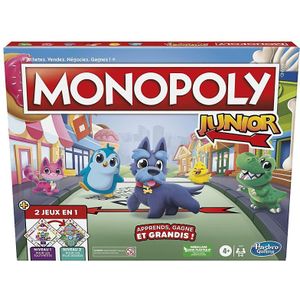 Monopoly Junior - 2-in-1 spel - Bordspel (Franstalig) | Aanbevolen leeftijd: 4-5 jaar | Aantal spelers: 2-6