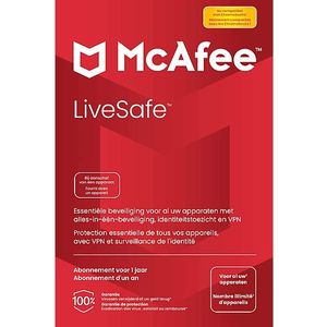 Mcafee Livesafe Attach Voor 1 Apparaat Jaar (windows Mac Android Ios) Nl/fr