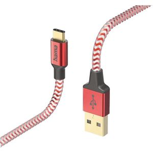 Hama Usb-a Naar Usb-c-kabel Reflective 1.5 M Rood (201559)