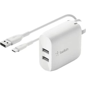 Belkin Oplader 2 X Usb Boost↑charge™ + Usb-c-kabel Wit (wcd001vf1mwh)
