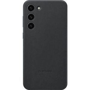 Samsung Galaxy S23 Plus Back Cover Leer Zwart