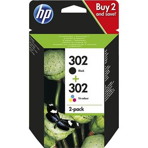 HP 302 Duo Pack Zwart + Magenta - Geel Cyan