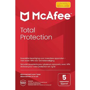 Mcafee Total Protection 5 Apparaten Voor 1 Jaar (windows Mac Android Ios) Nl/fr