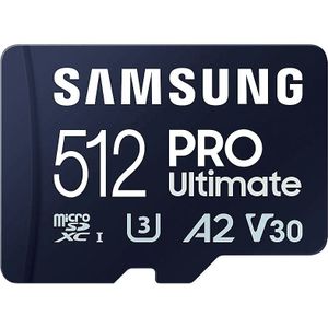 Samsung Geheugenkaart Microsd Pro Ultimate 512 Gb Met Sd-adapter (mb-my512sa/ww)
