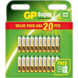 GP Batteries Alkaline Aaa-batterijen 20 Stuks (gp24a20et-2pb20)