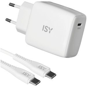 ISY Usb-c-oplader 45 W + Usb-c-kabel Wit (iac-4512)