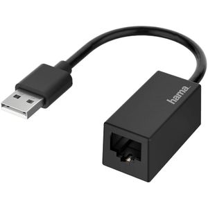 Hama Netwerk Adapter - USB Stekker - LAN Ethernet - Fast Ethernet - Zwart