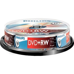 Philips 10 Pack Dvd+rw 4.7 Gb 4 X (dw4s4b10f/10)