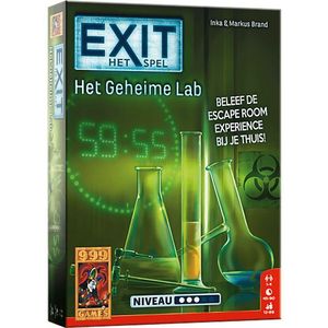 EXIT: Het Geheime Lab - Uitdagend coöperatief escape room-spel | Leeftijd 12+ | 1-4 spelers