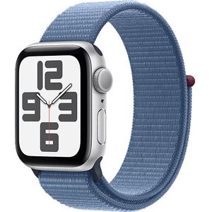 Apple Watch Se GPs 40 Mm Silver Aluminium Kast Winter Blue Sport Loop (mre33qf/a)