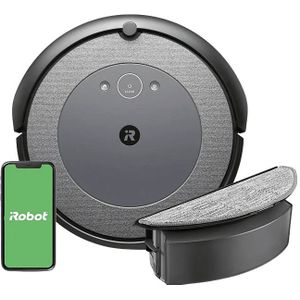 iRobot Roomba Combo i5 robotstofzuiger Zakloos Zwart, Grijs
