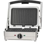 Cuisinart 3-in-1 Compacte Grill, Wafel- en Omeletmaker Contactgrill GRSM3E - Wafelijzer - 3 anti-aanbak platen - 210˚C - Zilver