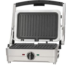 Cuisinart 3-in-1 Compacte Grill, Wafel- en Omeletmaker Contactgrill GRSM3E - Wafelijzer - 3 anti-aanbak platen - 210˚C - Zilver