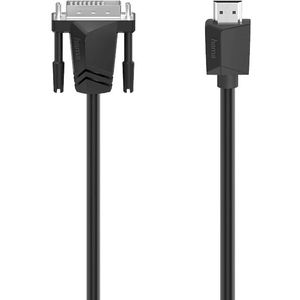 Hama DVI Adapterkabel DVI-D 24+1-polige stekker, HDMI-A stekker 1.5 m Zwart 00200715 DVI-kabel