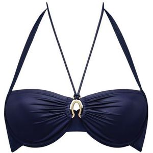 jet set plunge balconette bikini top | wired padded majestic blue