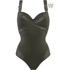 cache coeur plunge balconette badpak | wired padded seaweed green