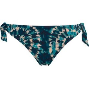 lotus tie and bow bikini slip |  blue and green dye