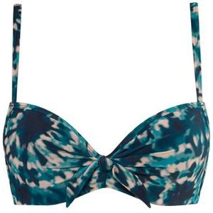 lotus push up bikini top | wired padded blue and green dye