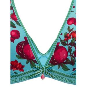 forbidden fruit push up bh | wired padded pomegranate print