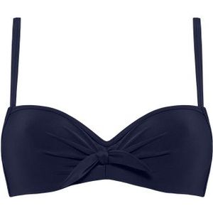 lotus plunge balconette | wired padded maritime blue