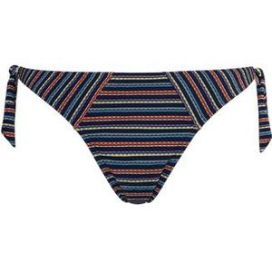 holi vintage tie and bow bikini slip |  dark blue rainbow