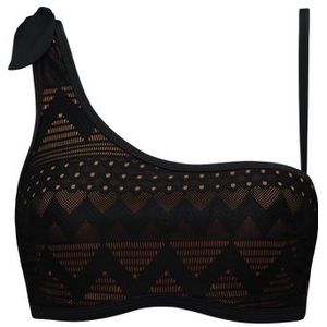 dolce vita strapless bikini top | wired padded black and sand