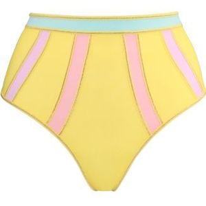 samba queen high waist slip |  yellow and pink pastel