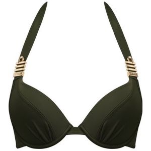 royal navy push up bikini top | wired padded seaweed green